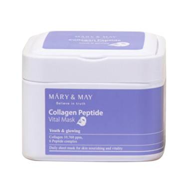 Masca tip servetel Collagen Peptide Mary&May 30 bucati